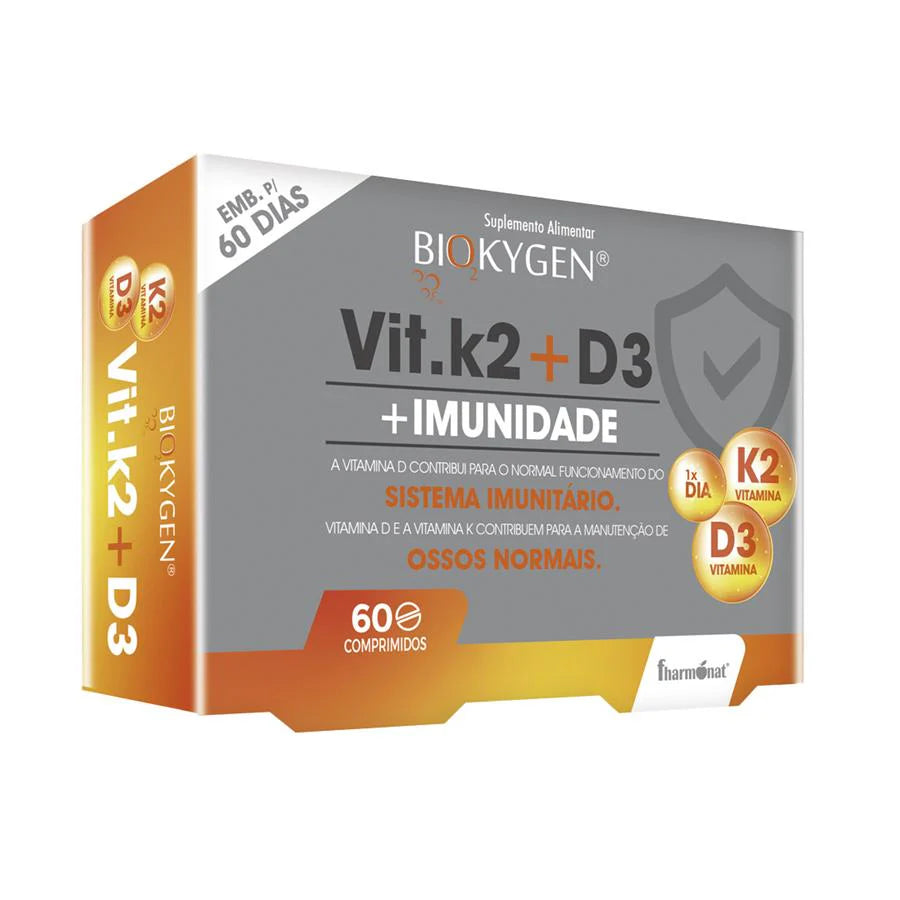 Vitamina K2 + D3 + Imunidade 60 Comprimidos - Biokygen