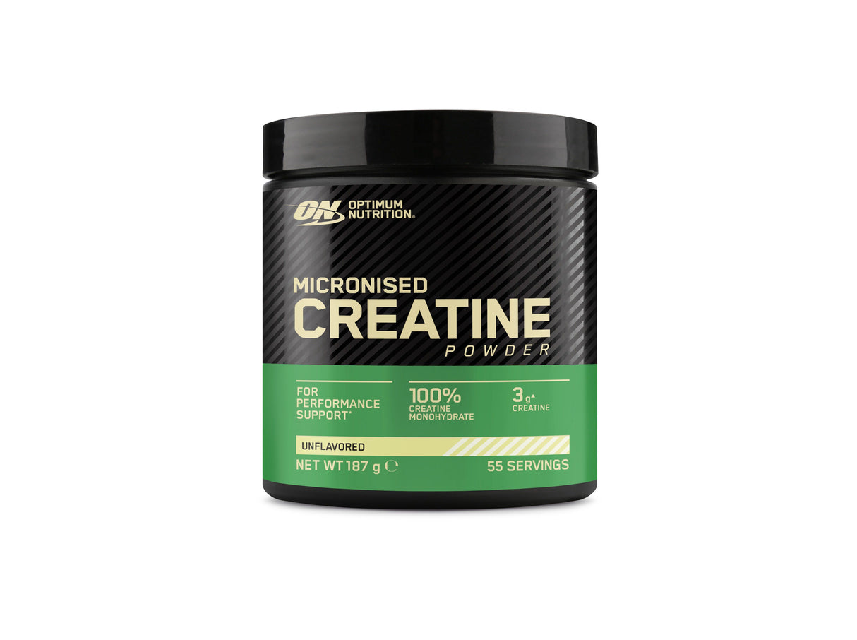 ON OPTIMUM NUTRITION Creatina Monohidratada Micronizada – 187g | 100% Pura, Sem Sabor | Força, Potência e Melhor Absorção