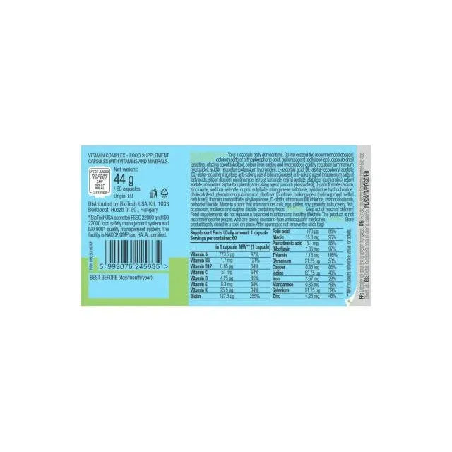 Vitamin Complex - 60 Cápsulas - BioTech USA