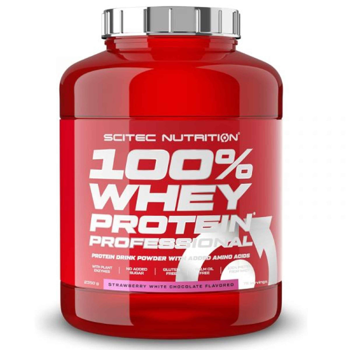 100% Whey Protein Professional Scitec - 2350g Morango com Chocolate Branco