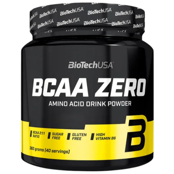 BIOTECH USA BCAA Zero (380g) - Fórmula 2:1:1 + Glutamina | Aminoácidos Puros, Sem Açúcar, Zero Carboidratos e Sem Glúten