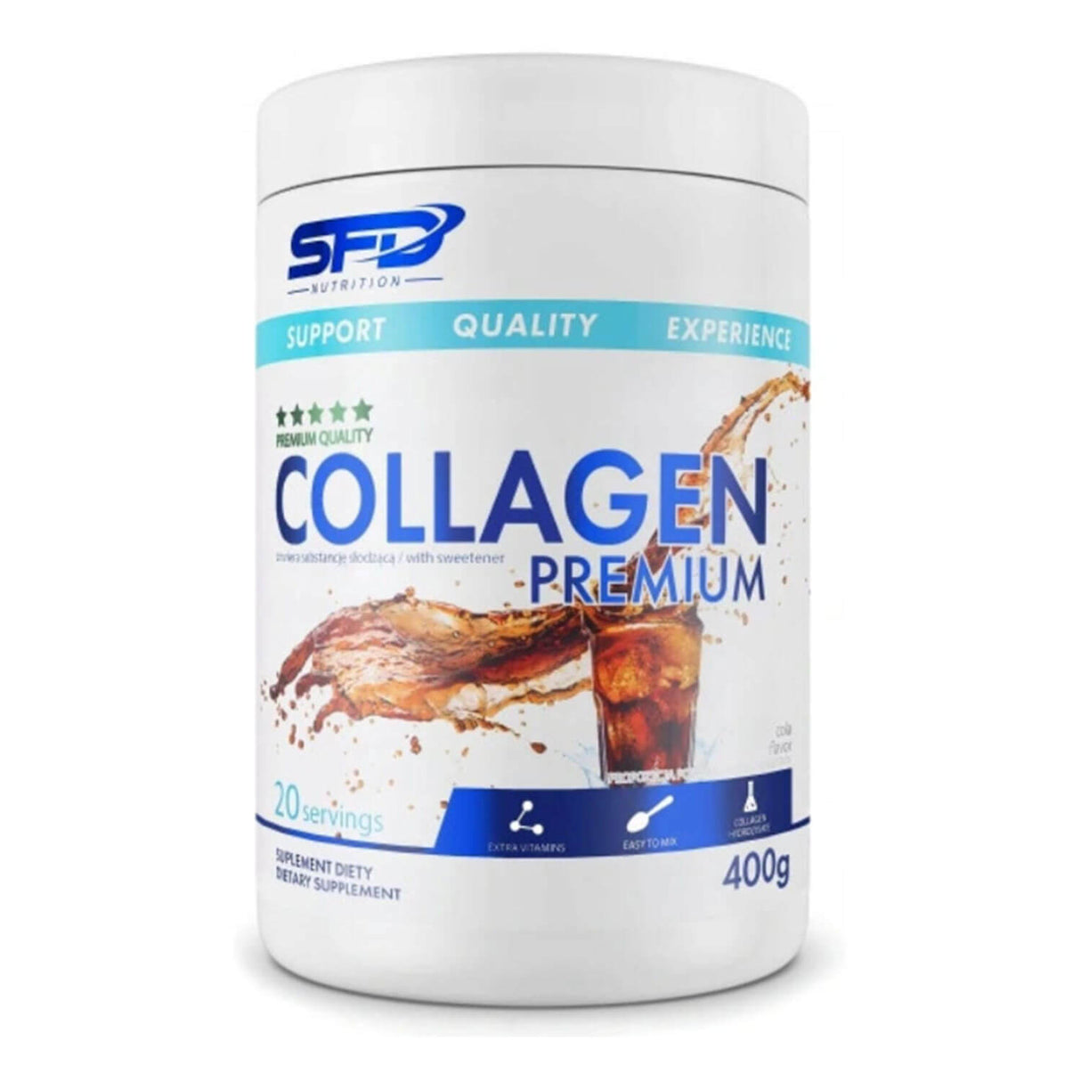 Colagénio Premium SFD - 400g Sabor Cola