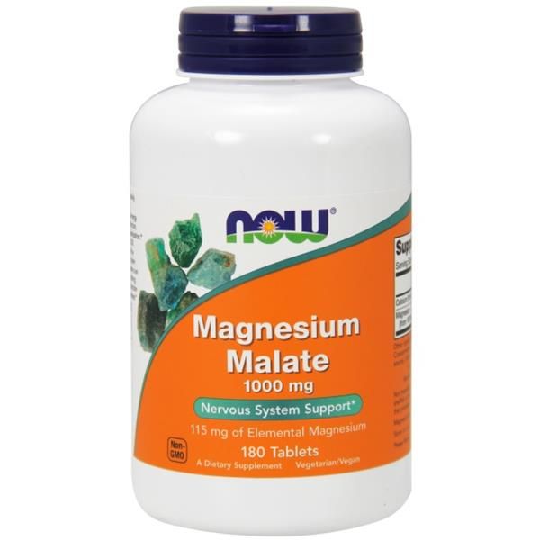 Magnesium Malate NOW Foods - 180 Tabletes