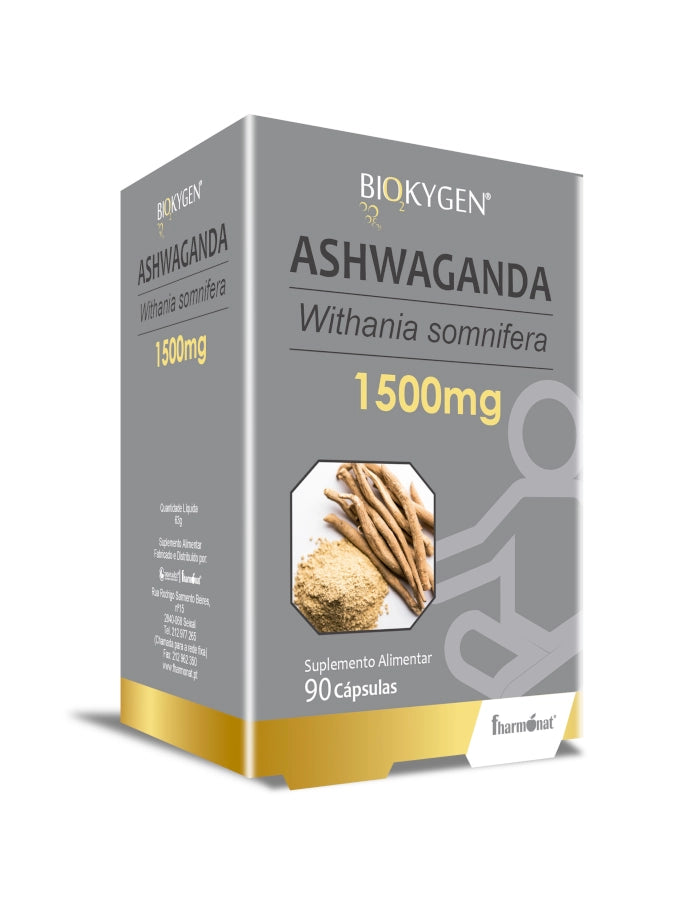FHARMONAT Biokygen Ashwagandha (90 Cápsulas) | Adaptogénio Natural para Stress, Relaxamento e Vitalidade