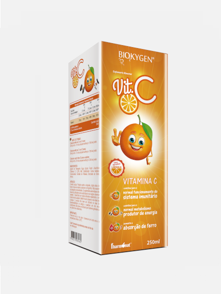 FHARMONAT Biokygen Vitamina C (250ml) | Concentrado Líquido Reforçado para Imunidade, Energia e Proteção Antioxidante