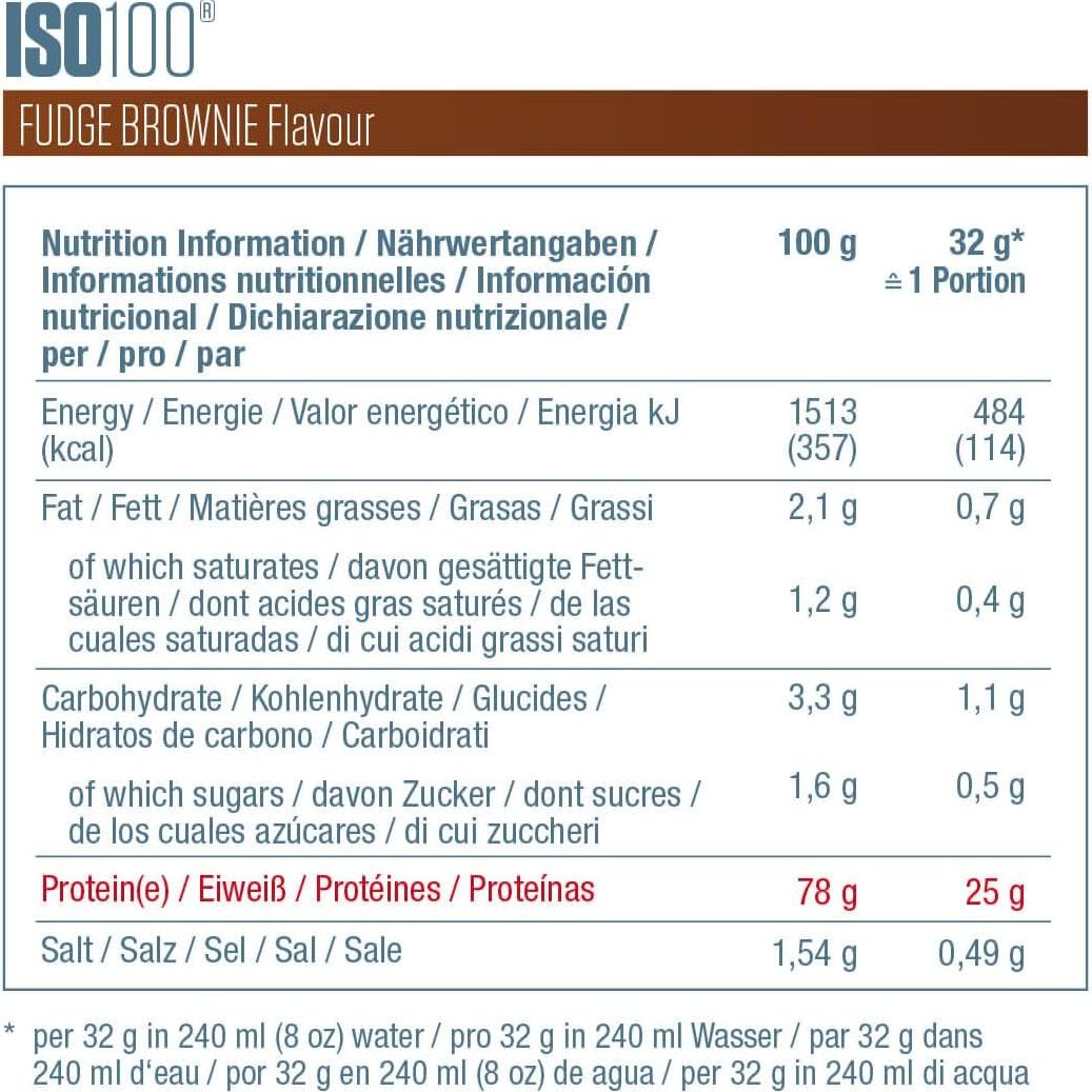 Dymatize ISO 100 - 932g - Fudge Brownie