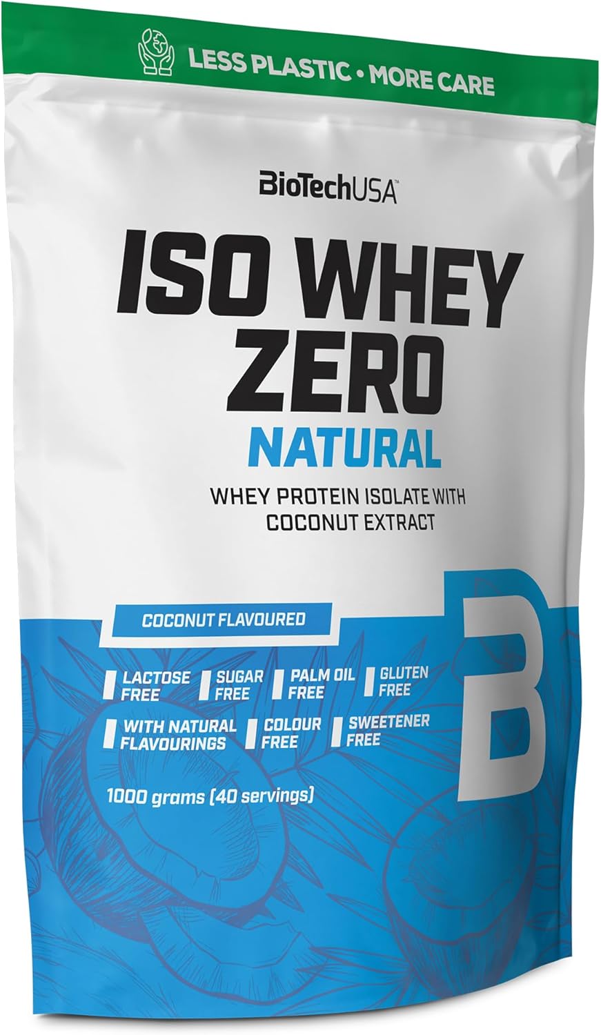Iso Whey Zero Lactose Free Biotech - 1000g Sabor Natural Coconut