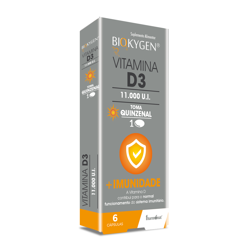 Vitamina D3 11.000 UI - 6 Cápsulas – Biokygen