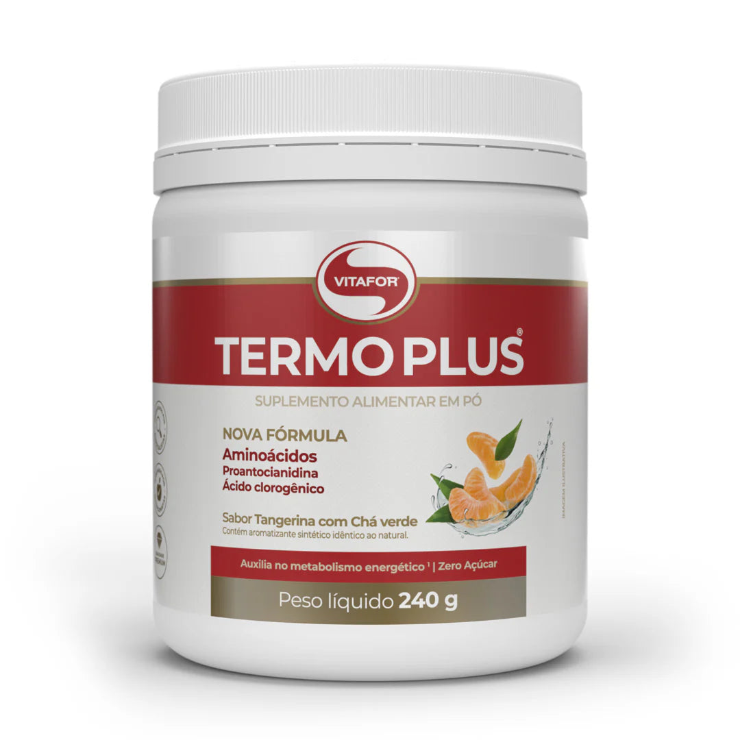 Termo Plus Vitafor - 240g Sabor Tangerina com Chá Verde