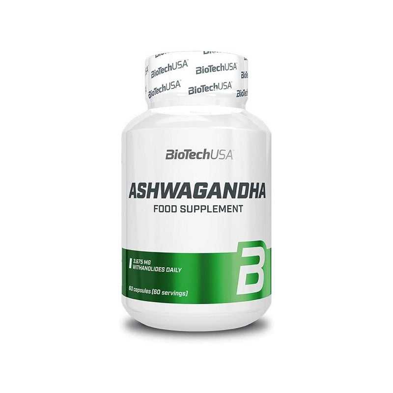 BIOTECH USA Ashwagandha 60 Cápsulas | Adaptogénio Natural para Redução do Stress, Foco Mental e Equilíbrio