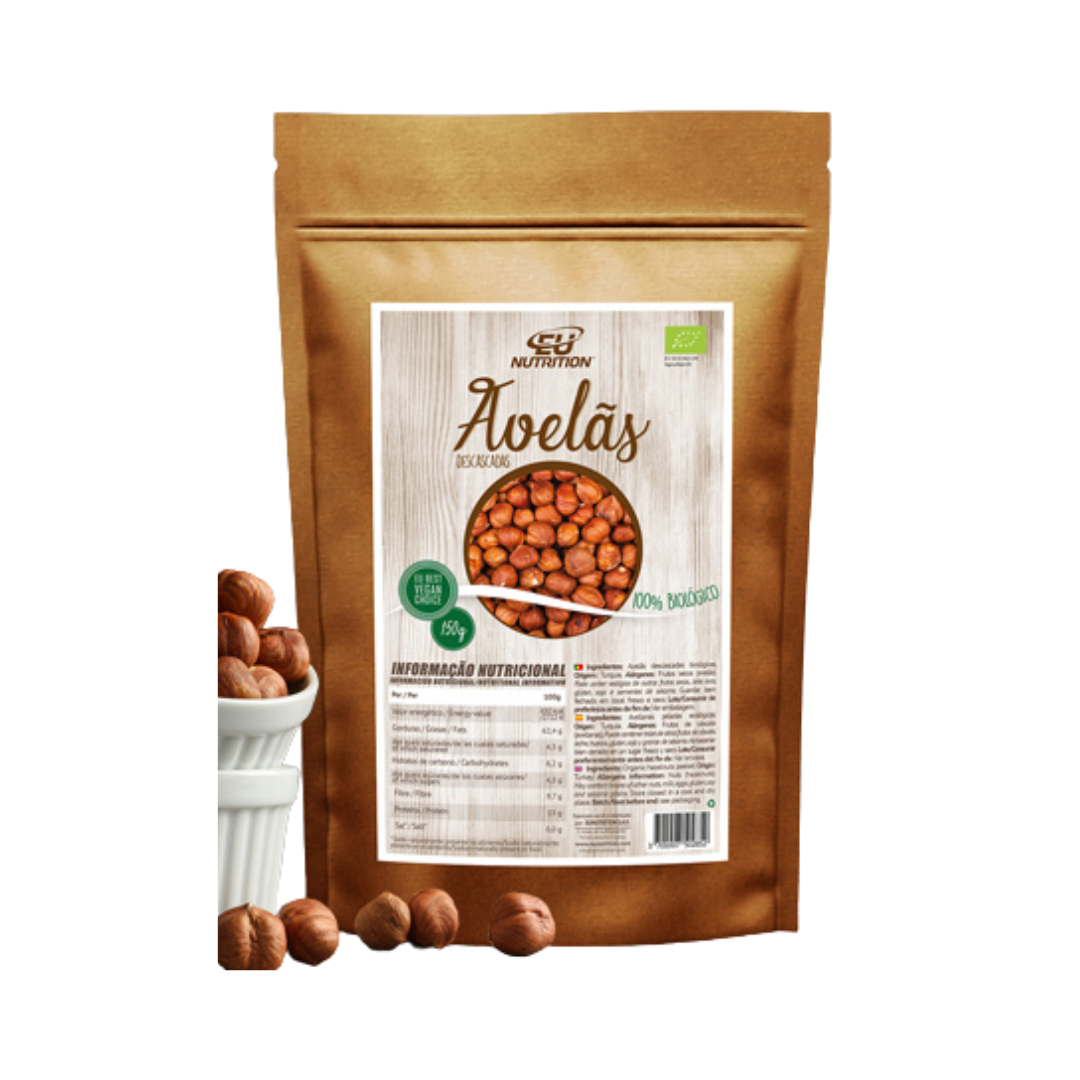 100% Organic Hazelnuts Eu Nutrition - 150g