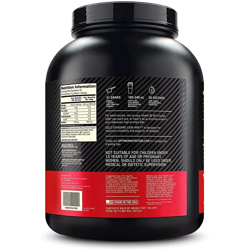 Whey Gold Standard 100% - 900g - French Vanilla Creme - Optimum Nutrition