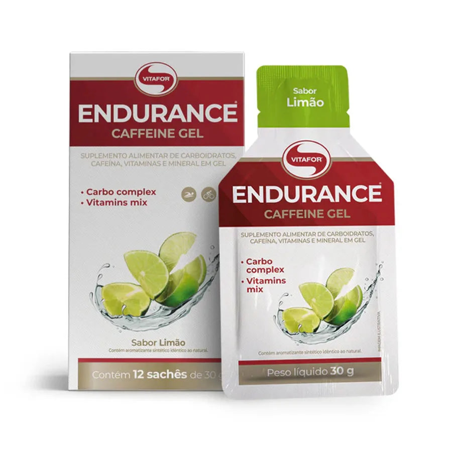 Endurance Caffeine Gel Vitafor - 30g Sabor Limão - UNI