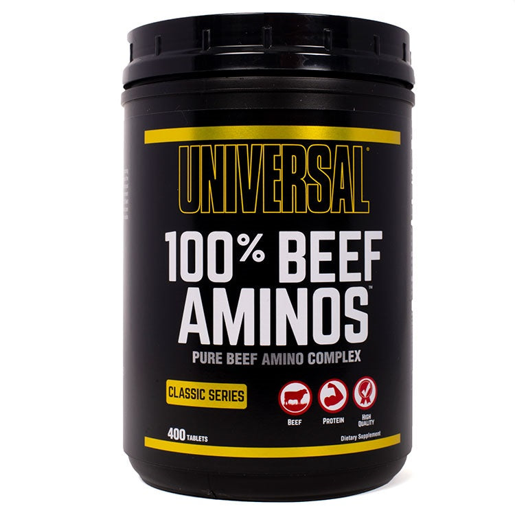 UNIVERSAL NUTRITION 100% Beef Aminos - 400 Comprimidos | Aminoácidos Puros de Proteína de Carne Bovina Hidrolisada | Construção Muscular
