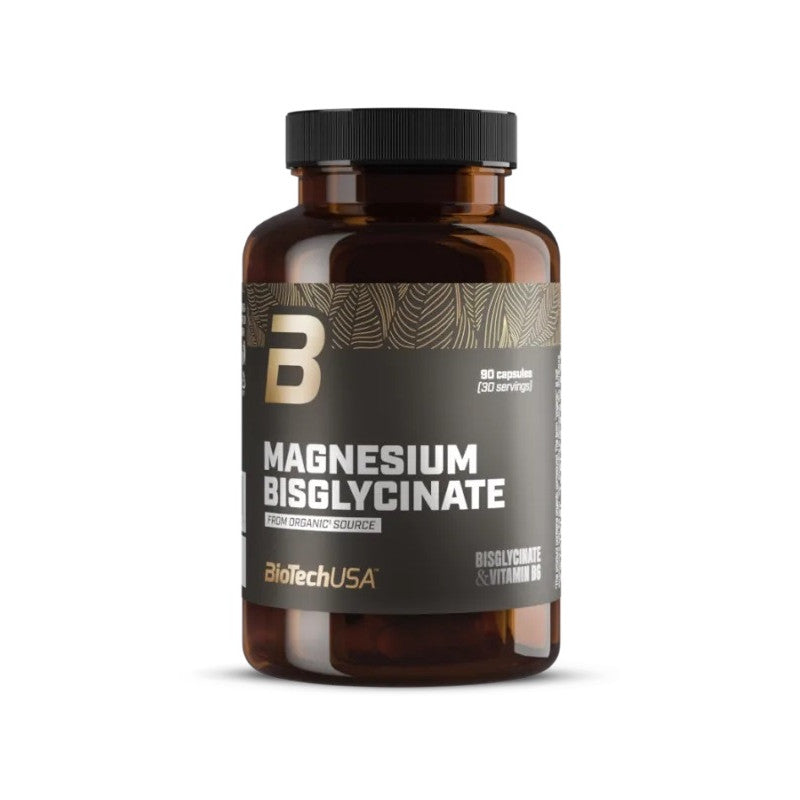 BIOTECH USA Bisglicinato de Magnésio (Magnesium Glycinate) - 90 Cápsulas | Alta Absorção, Sem Efeitos Laxativos | Relaxamento e Sono