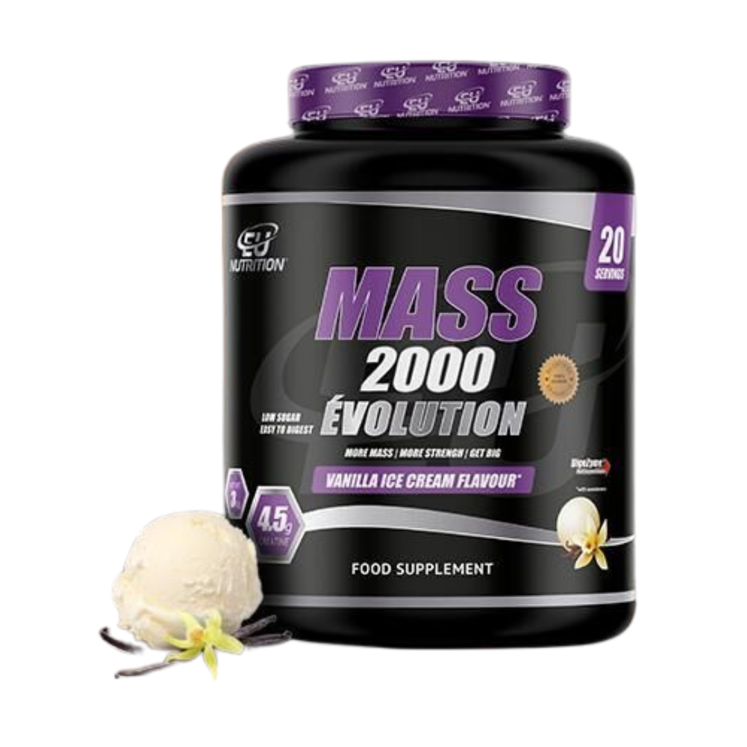 Mass Évolution 2000 Eu Nutrition - 3kg Sabor Vanilla Ice Cream