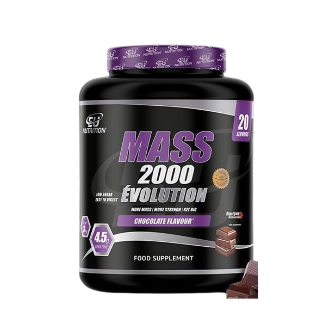 Mass Évolution 2000 Eu Nutrition - 3kg Sabor Morango