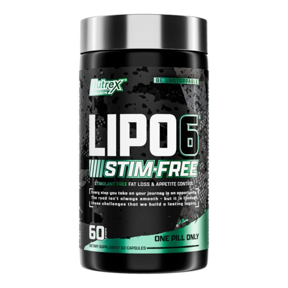 NUTREX Lipo-6 Black Stim-Free (60 Cápsulas) | Queimador de Gordura Sem Estimulantes | Suporte ao Metabolismo e Controlo do Apetite