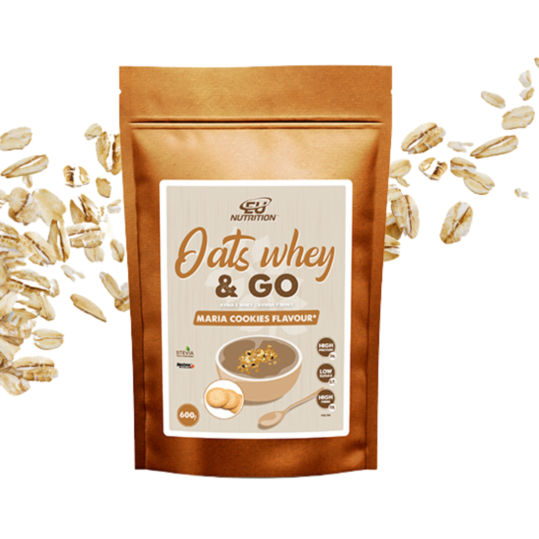 Oats Whey & Go Eu Nutrition - 600g Sabor Maria Cookies