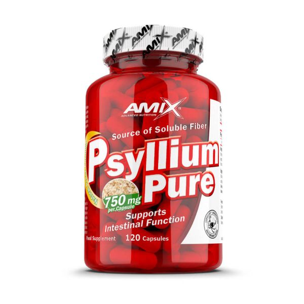 AMIX NUTRITION Psyllium Husk (Casca de Psílio) - 120 Cápsulas | Fonte de Fibra Pura para Trânsito Intestinal e Saúde Digestiva