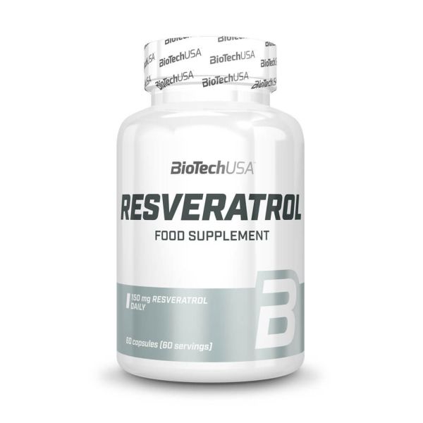 BIOTECH USA Resveratrol 50mg (Trans-Resveratrol) - 60 Cápsulas | Potente Antioxidante para Saúde Cardiovascular e Proteção Celular