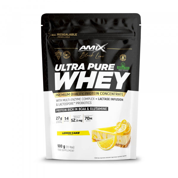 AMIX NUTRITION Ultra Pure Whey (500g) Sabor Torta de Limão | Blend Isolado e Concentrado para Músculos e Recuperação