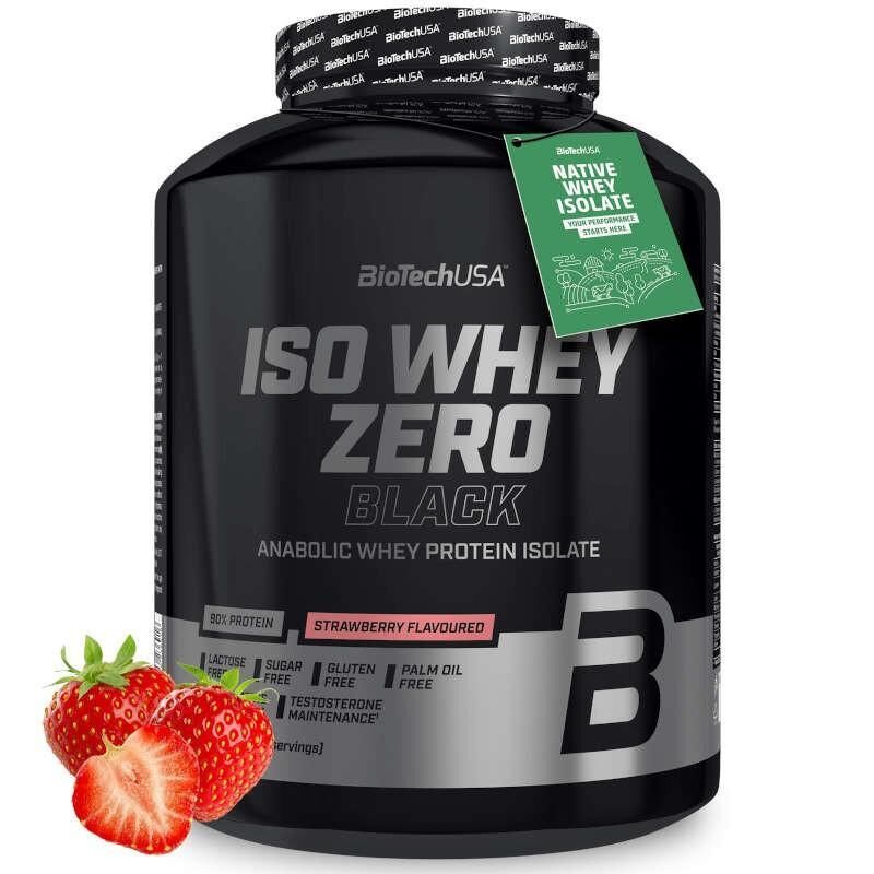 Iso Whey Zero Black Biotech - 2270g Sabor Morango