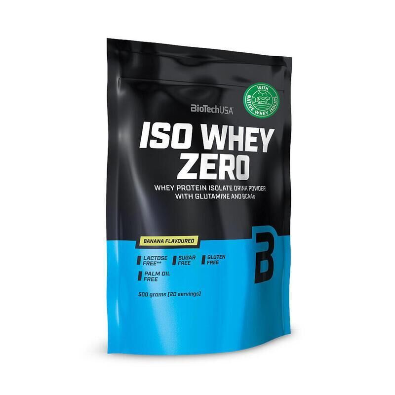 Iso Whey Zero Lactose Free Biotech - 500g Sabor Banana
