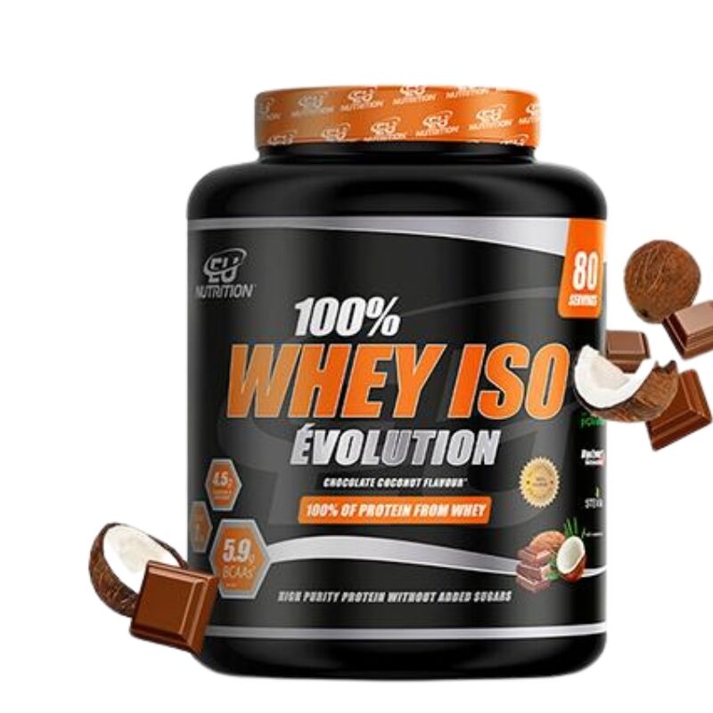 100% Whey Isolate Évolution Eu Nutrition - 2kg Sabor Chocolate Coconut
