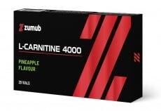 L-Carnitina 4000 Zumub - 20 Ampolas Sabor Pineapple