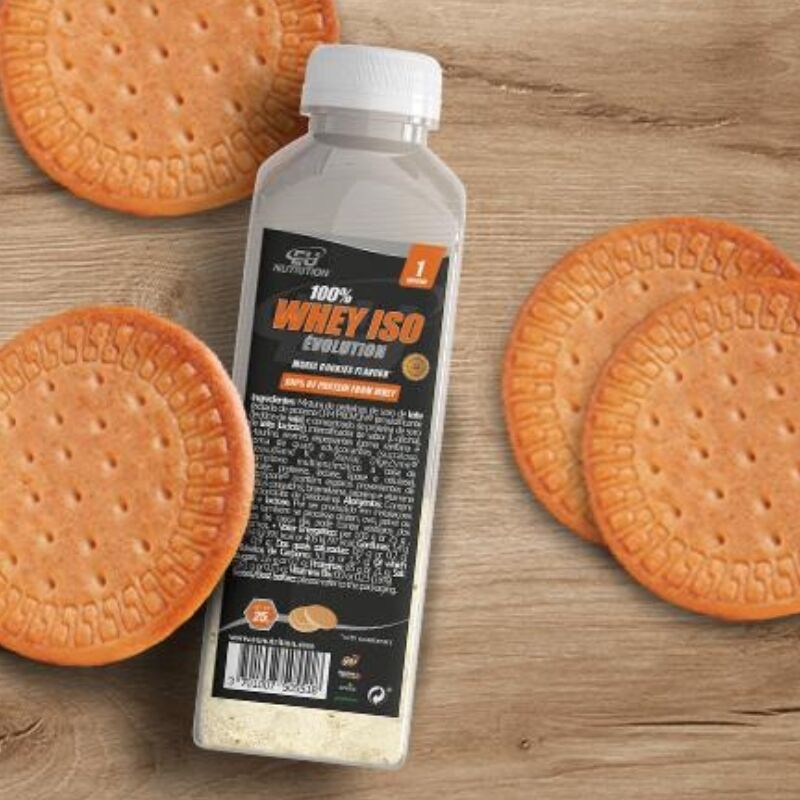 100% Whey Iso Évolution Garrafa 25 g Bolacha Maria Eu Nutrition