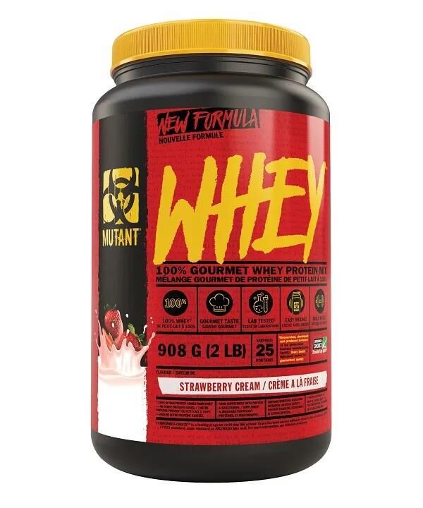 Whey Mutant - Sabor Morango com Creme - 908g
