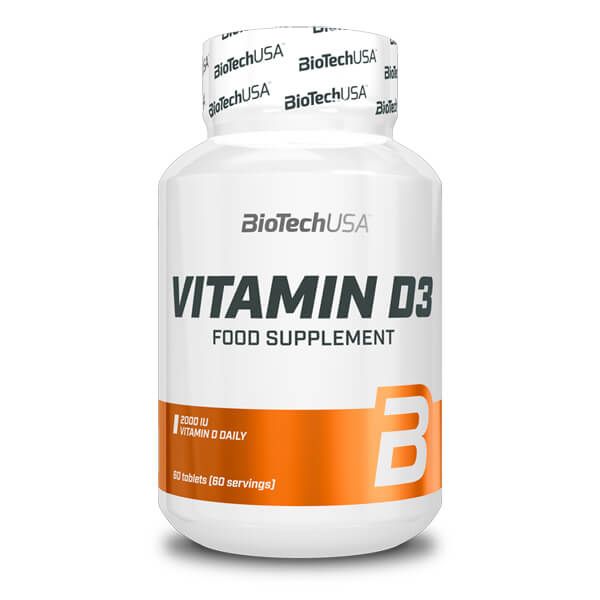 BIOTECH USA Vitamina D3 (2000 UI) - 60 Comprimidos | Reforço Imunitário, Saúde Óssea e Muscular
