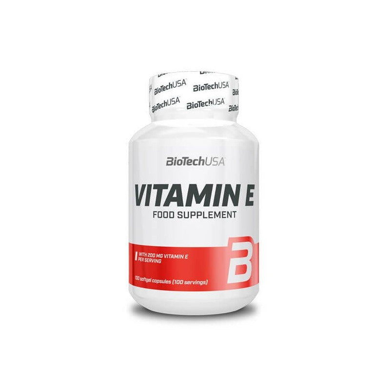 BIOTECH USA Vitamina E 200 mg (100 Cápsulas) | Potente Antioxidante, Proteção Celular e Suporte Imunitário
