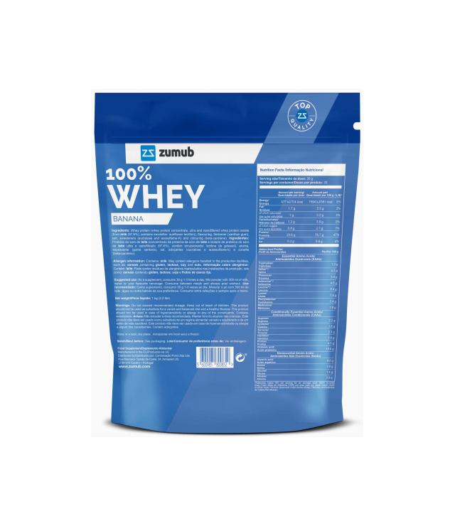 100% Whey Protein Zumub - Sabor Banana - 500g
