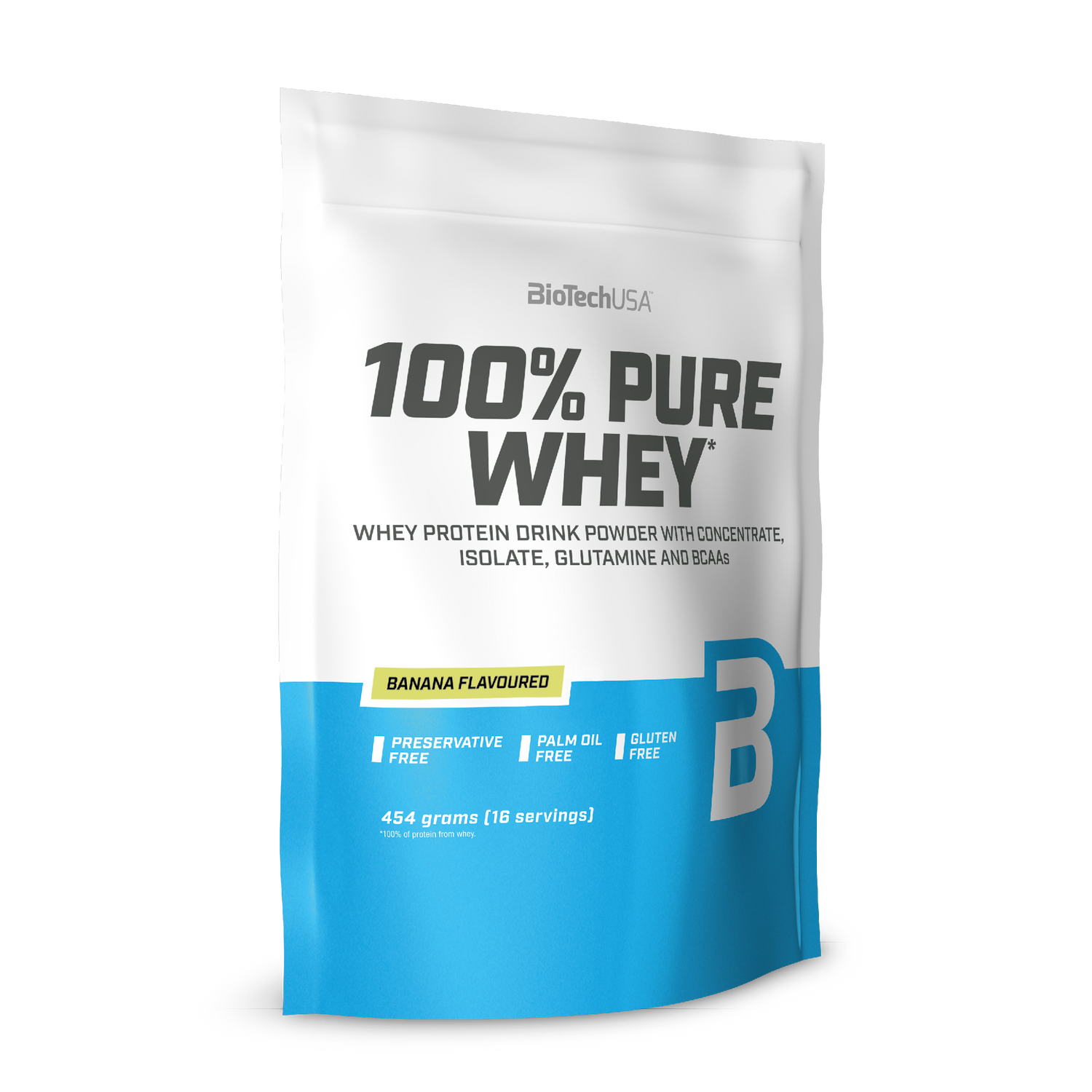 100% Pure Whey – 454g – Sabor Banana - BiotechUSA