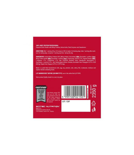 100% Whey Protein Professional Scitec - 2350g Chocolate