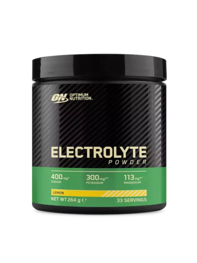 ON OPTIMUM NUTRITION Electrolyte Powder (Pó Eletrólitos) – 264g Sabor Limão | Hidratação Máxima para Desempenho e Resistência