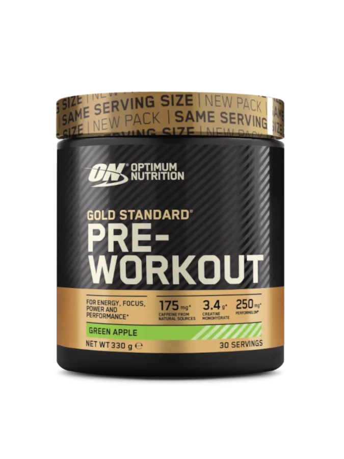 ON OPTIMUM NUTRITION Gold Standard Pre-Workout (330g) Sabor Maçã Verde | Fórmula Avançada para Energia, Foco e Desempenho