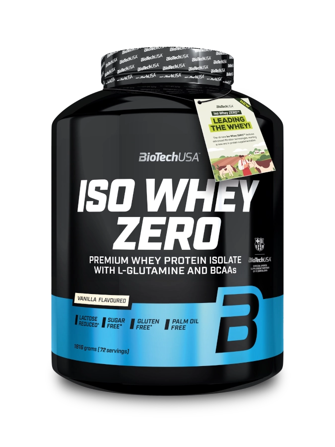 BIOTECH USA Iso Whey Zero (1.816g) Sabor Baunilha | 100% Whey Protein Isolate Microfiltrada | Sem Açúcar, Baixa em Lactose