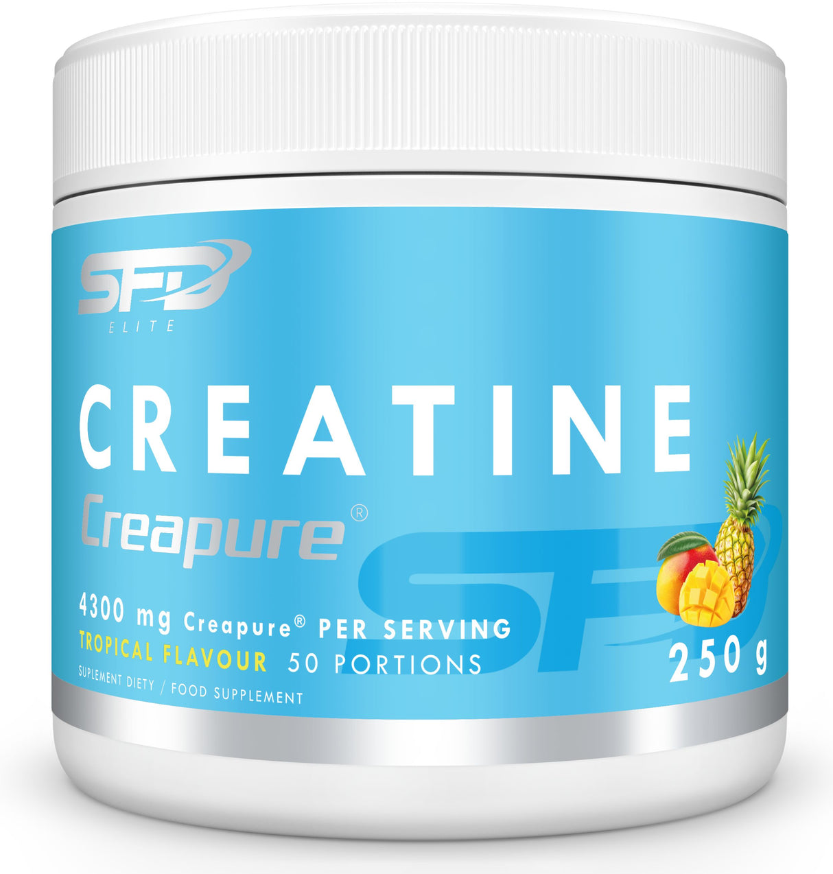 SFD NUTRITION Creatine (250g) Sabor Tropical | Monohidratada Micronizada Pura para Força e Performance