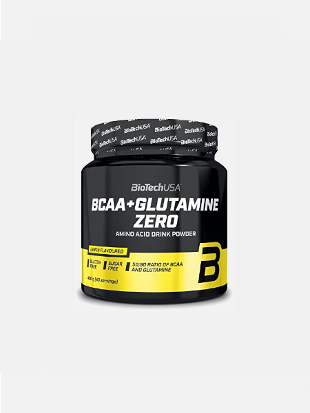 BIOTECH USA BCAA + L-Glutamina (480g) Sabor Limão | Fórmula 1:1 para Recuperação, Anti-Catabolismo e Hidratação