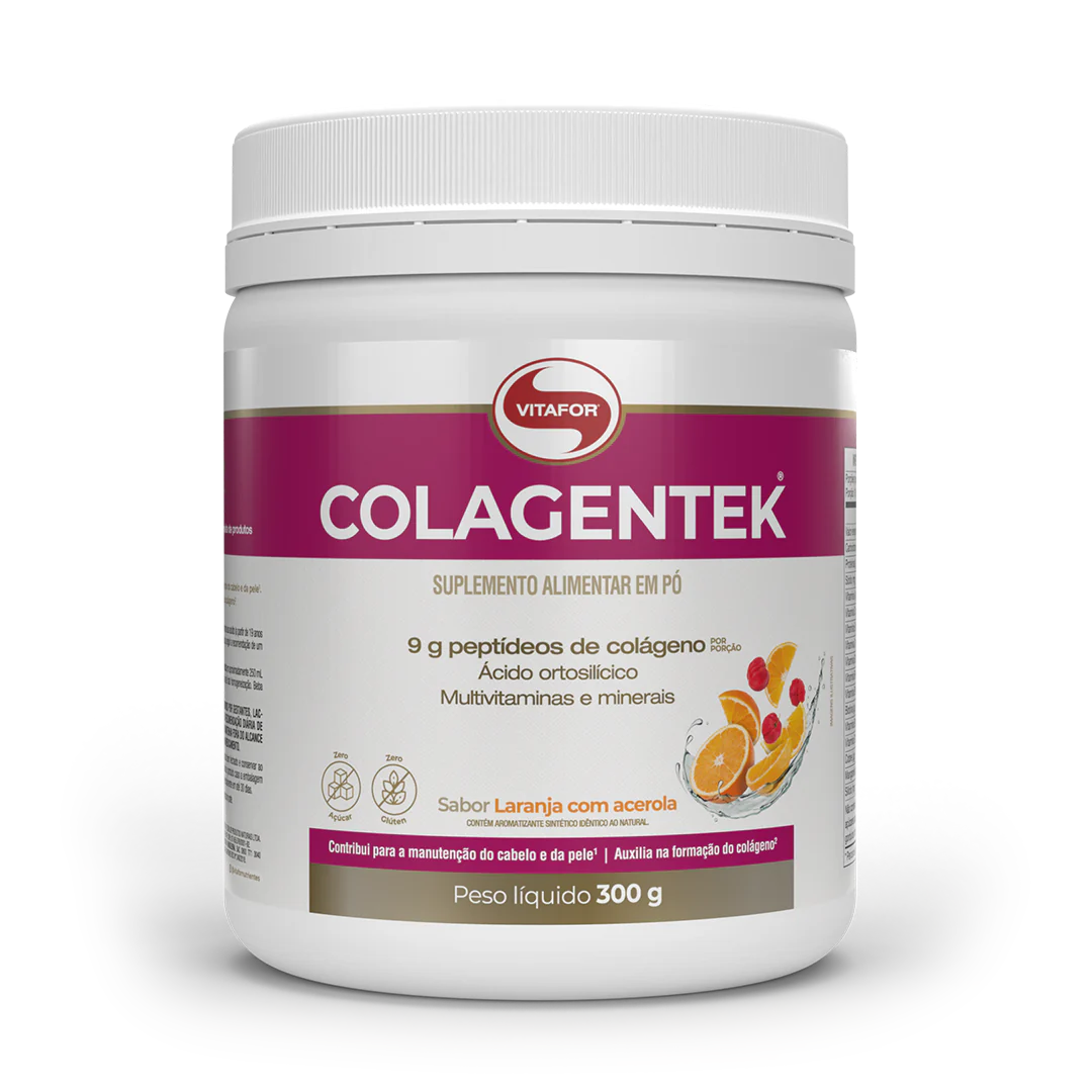 Colagentek Vitafor- 300g Sabor Laranja e Acerola