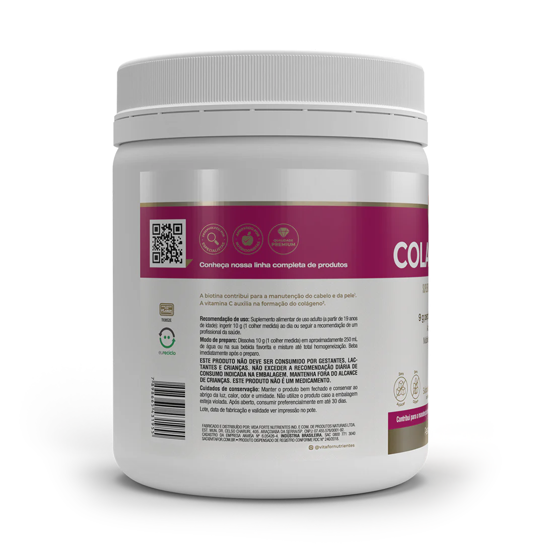 Colagentek Vitafor- 300g Sabor Laranja e Acerola