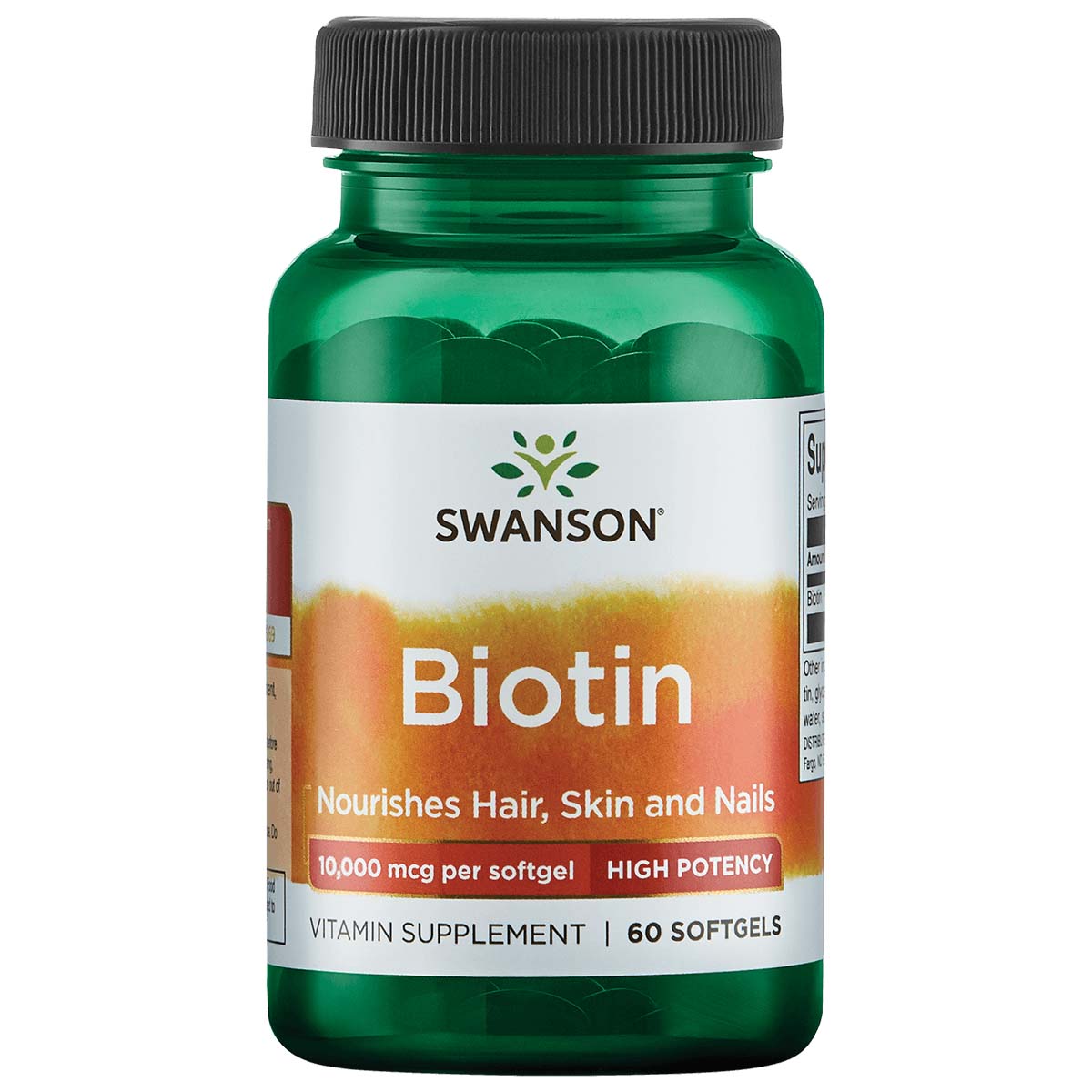 SWANSON Biotina (Vitamina B7) 5000 mcg - 60 Comprimidos | Dose Elevada para Cabelo, Pele, Unhas e Metabolismo