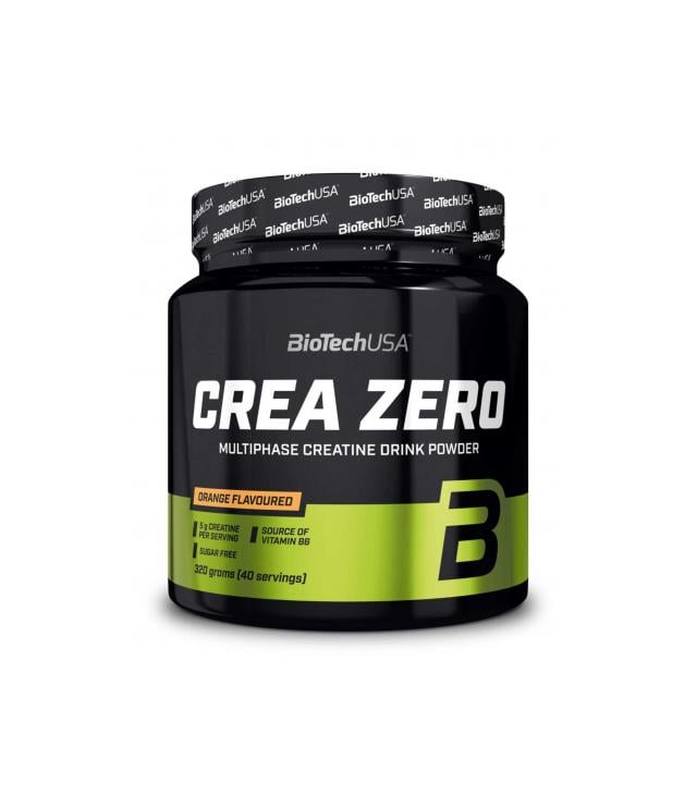 BIOTECH USA Crea ZERO (320g) Sabor Laranja | Fórmula Multi-Creatina Zero Açúcar para Força e Performance Máxima
