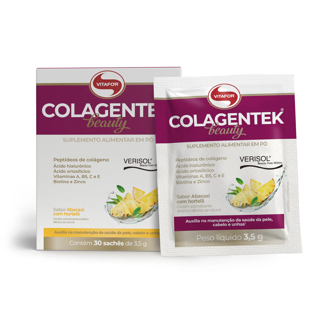 Colagentek Beauty Vitafor- 30 Sachês Ananás e Hortelã
