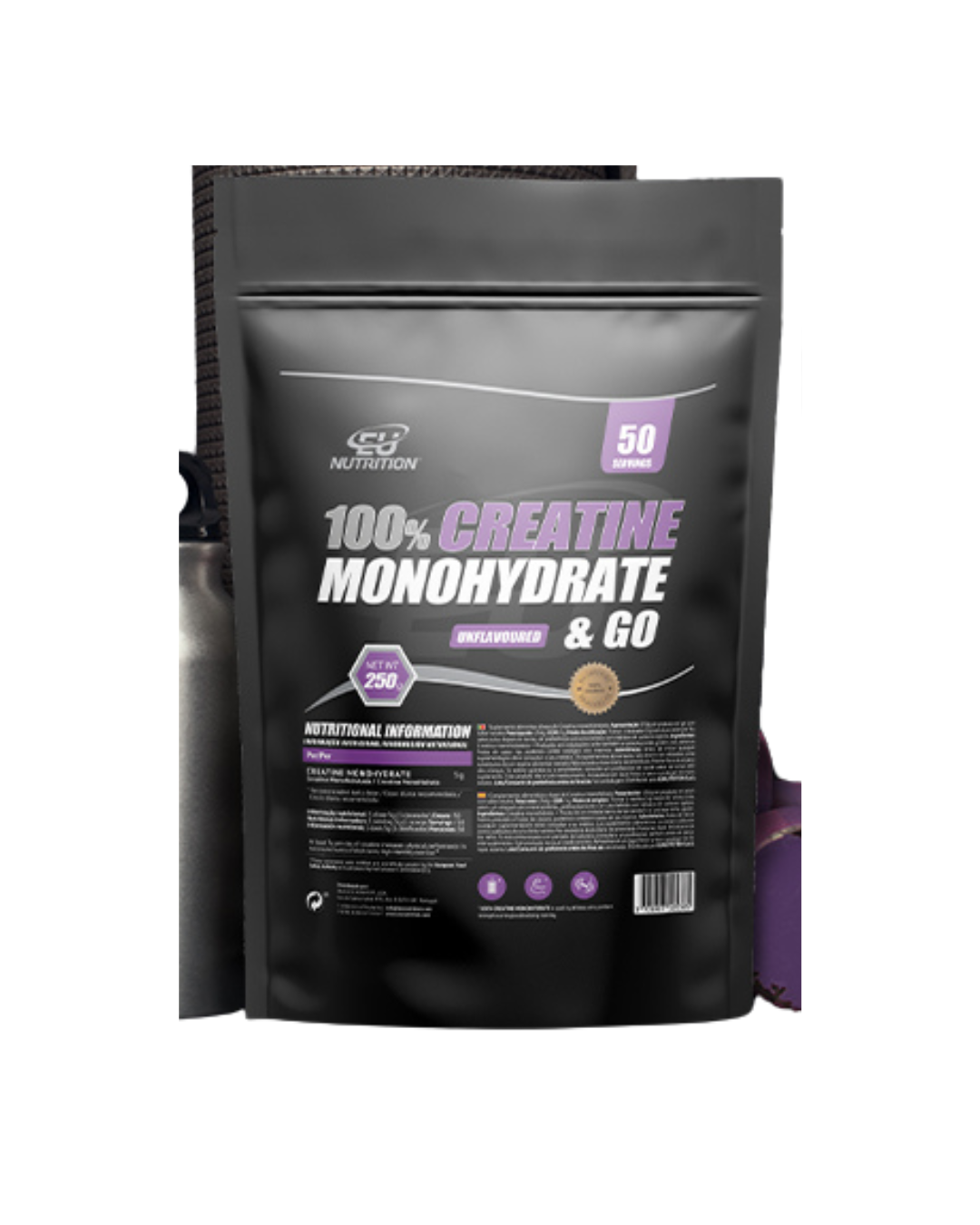 100% Creatine Monohydrate & Go Eu Nutrition - 250g