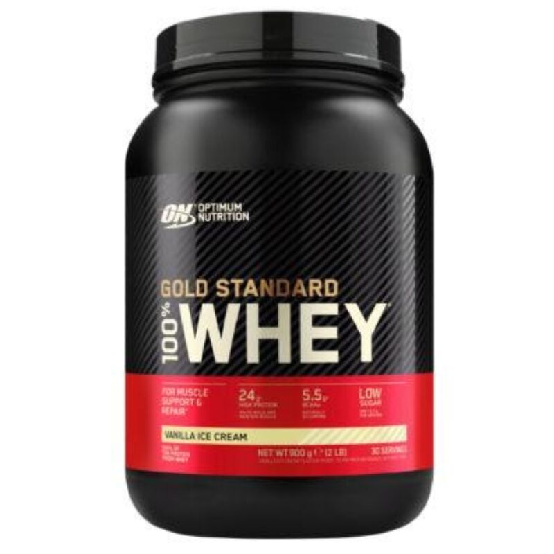 100% Whey Gold Standard - Optimum Nutrition (Vanilla Ice Cream) 900g
