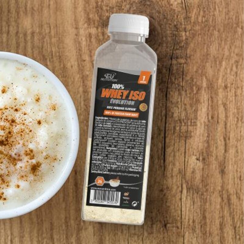 100% Whey Iso Évolution Garrafa 25 g Arroz Doce Eu Nutrition